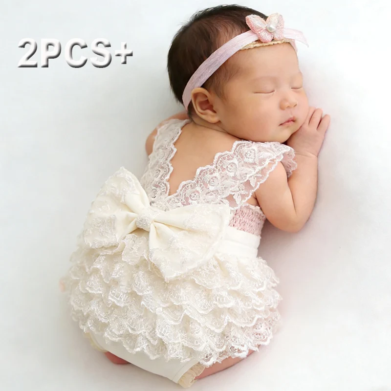 Baby Clothing Patterns - مجموعة رومبير دانتيل للتصوير الفوتوغرافي لحديثي