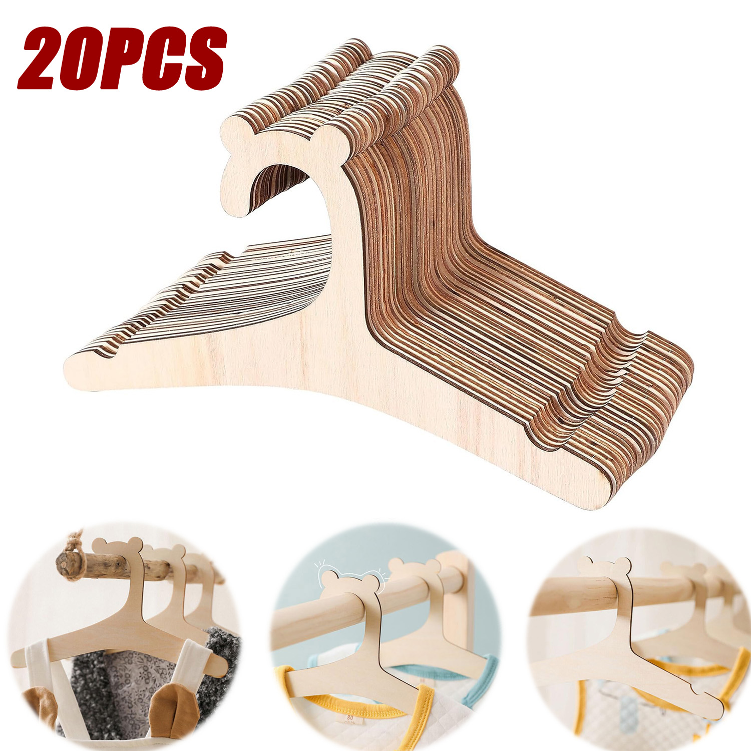 Baby Clothing Drying Rack - 20 قطعة رف ملابس الطفل شماعات