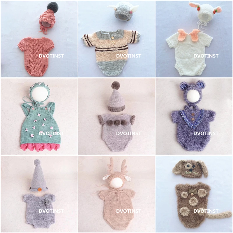 Baby Clothing Crochet - الوليد الطفل التصوير الدعائم الكروشيه حك