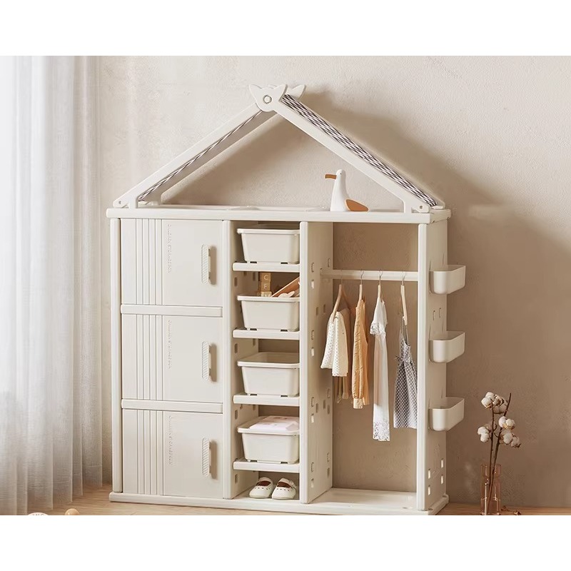 Baby Clothing Wardrobe - خزانة ملابس للأطفال، أرفف قابلة للتعديل