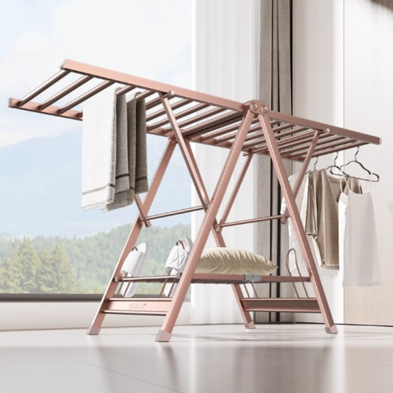 شماعة قابلة للطي للفصول الأربع - مراجعة Baby Clothing Drying Rack وسعره