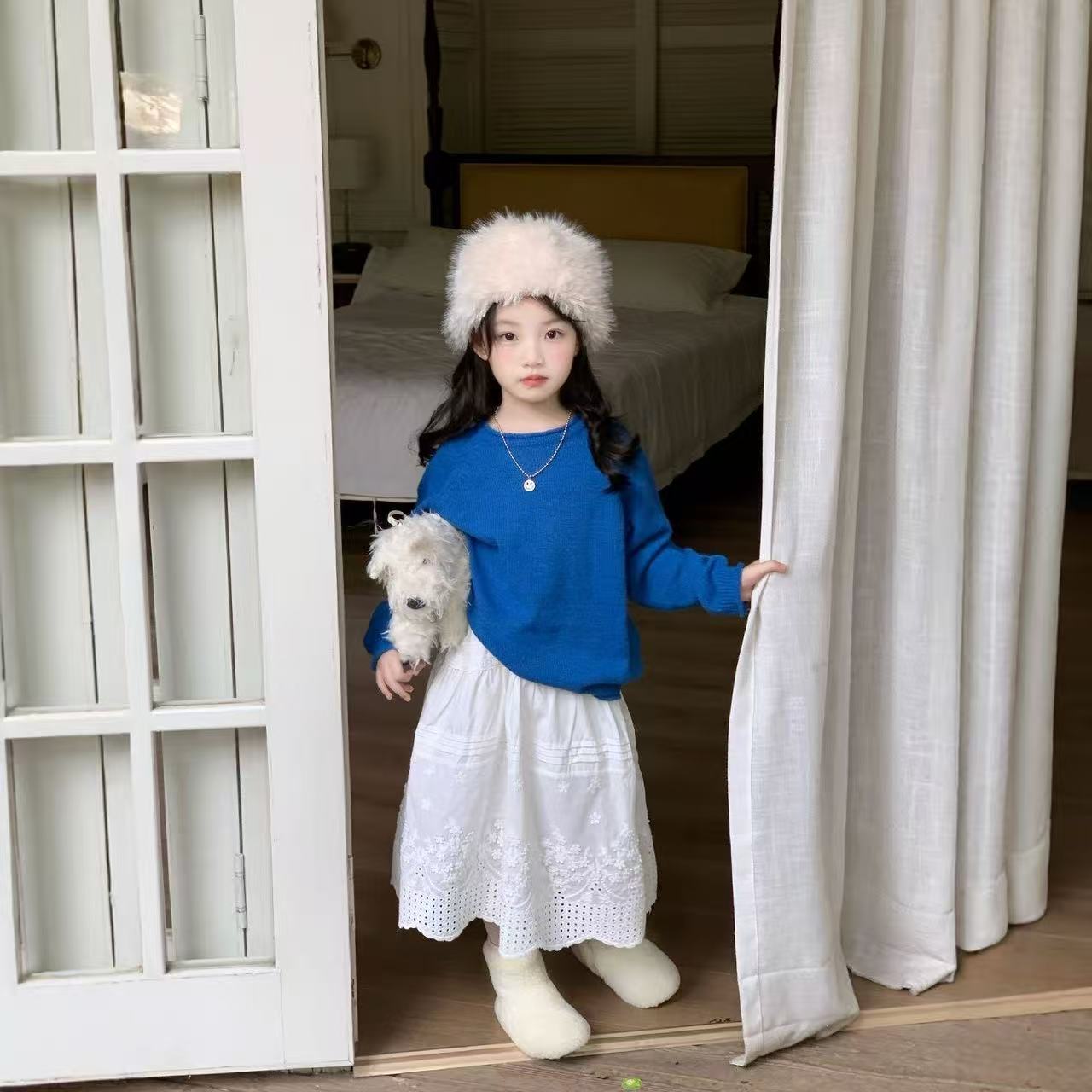 سترة محبوكة للبنات الصغيرات لف - مراجعة Baby Clothing Jumpers وسعره