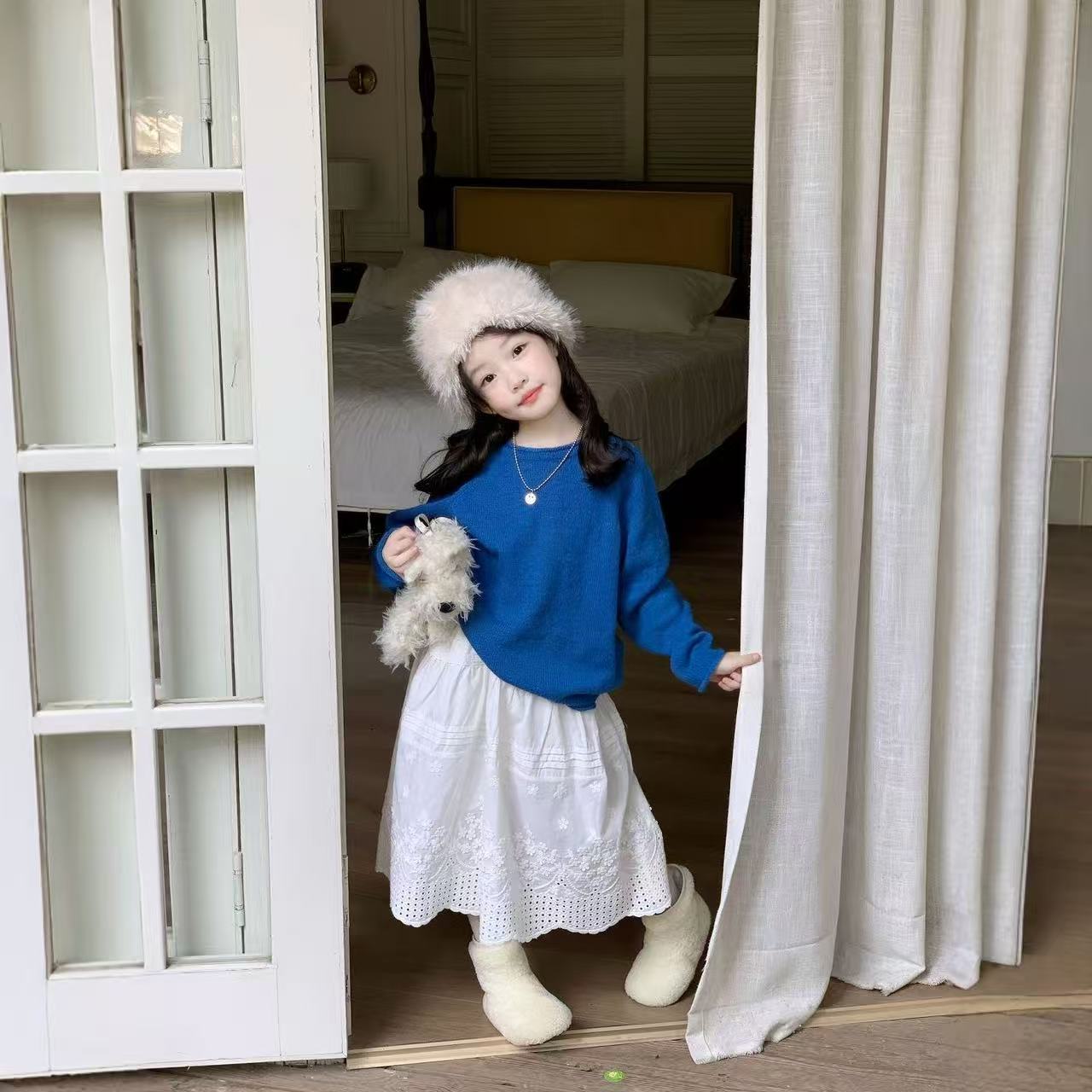 سترة محبوكة للبنات الصغيرات لف - مراجعة Baby Clothing Jumpers وسعره