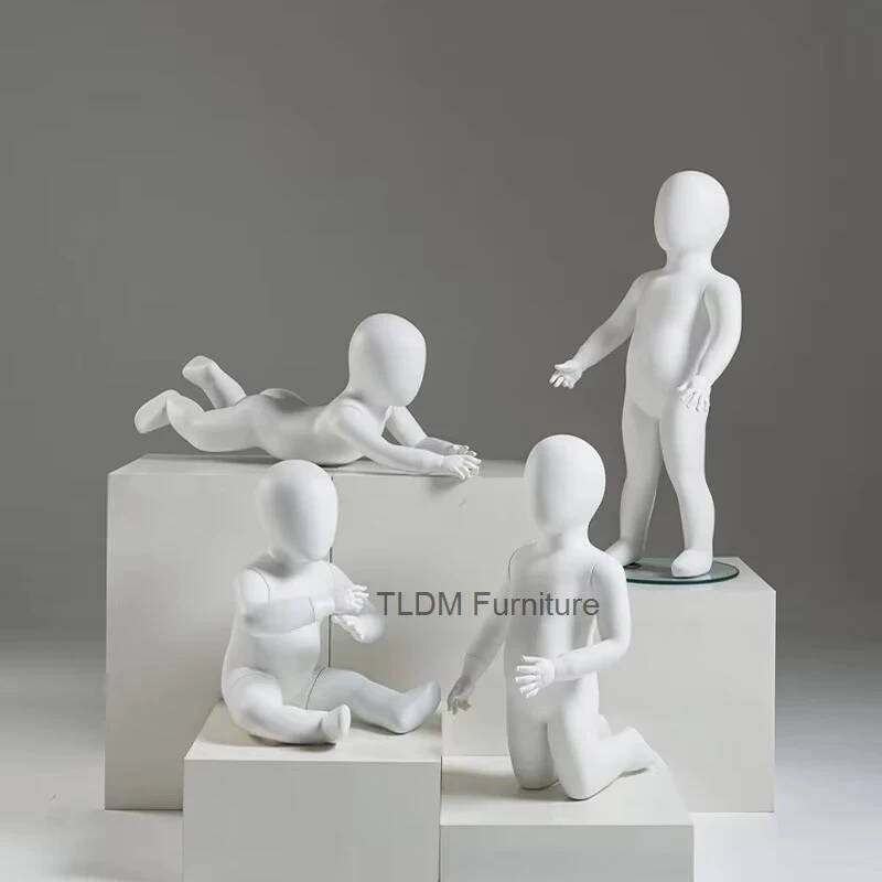 مانيكان أطفال أبيض مطفأ اللمعة - مراجعة Baby Clothing Display Stand وسعره